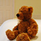 Teddy bear in loft conversion bedroom